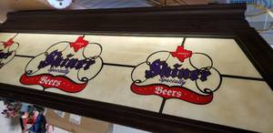 lot 10 image: Shiner Specialty Beers Hanging Lamp (53x22x14tall Approx.)