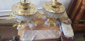 lot 116 image: Hampton Bay Ceiling Fan 5 blade, 4 lights model CRC 552NM (2 Total)