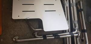 lot 119 image: Handicap Hand Rails and folding shower seat