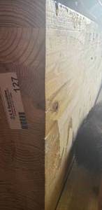lot 127 image: 4 inch Thick Wood Bar top 24in X 12 ft at longest point (VERY HEAVY)