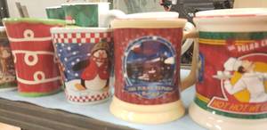 lot 133 image: Christmas Mugs with Snow Globe