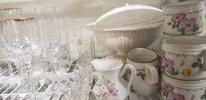 lot 68 image: Various Ceramic and Glass Included Soup Bowl with Laddle