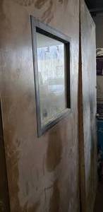 lot 33 image: Solid Wood Doors, One with Window (7x3 Approx.)