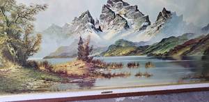 lot 30 image: Wijmer High Glory Print  Sofa Size, 64x28 Approx.