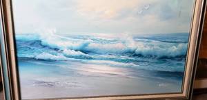 lot 27 image: Seashore Framed Artwork 42x31 Approx.