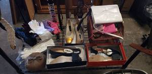lot 103 image: Ladies Lot includes Formal Gloves, Shoes, Belts and Handbags