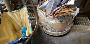 lot 16 image: Craft Lot Includes Yarn Bag with Needles and Large amount of Sewing Patterns