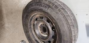 lot 166 image: Michelin Tire LTX MS   LT23580R17,  5 Bolt Pattern about 50% tread