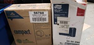 lot 198 image: Bath Tissue Dispensers Tork and Georgia-Pacific (2 Total)
