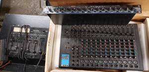 lot 206 image: DBX 166XL Compressor limiter, Soundboard Mixers, Mobile Amplifier Model 100 ZX, Realistic Model 32-1200