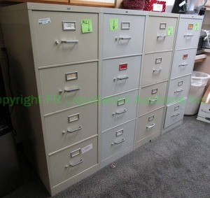lot 36 image: Hon metal file cabinets, 4 total