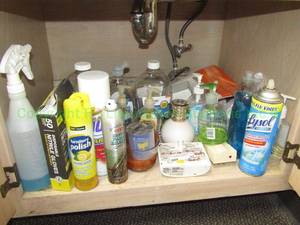lot 42 image: Assorted cleaning supplies as shown