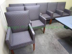 lot 45 image: Matching conference room chairs, 8 total. Bid is times the quantity