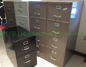 lot 162 image: Hon and Century metal file cabinets 5 count
