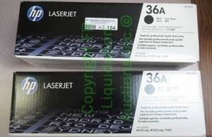 lot 154 image: HP Laserjet 36A black printer cartridges, unopened 2 count