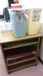 lot 153 image: Utility cart and waste baskets
