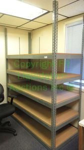 lot 147 image: Metal frame utility shelf unit 31 x 70 x 90