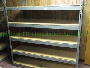 lot 138 image: Metal frame utlity shelf unit, 31 x 70 x 85