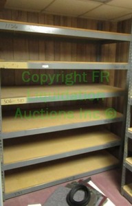 lot 137 image: Metal frame utlity shelf unit, 31 x 70 x 85