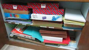 lot 113 image: Assorted office supplies as shown