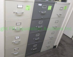 lot 104 image: Art metal and Hon metal file cabinets, 3 total