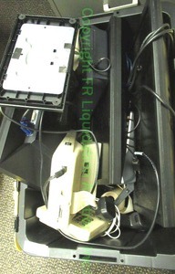 lot 98 image: Assorted electronics in tote as shown