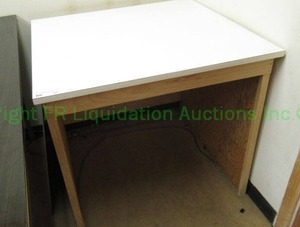 lot 67 image: Laminate top wood base utility table