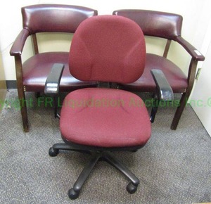 lot 9 image: Accent and office chairs, 3 total