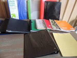 lot 41 image: Assorted binder notebooks, journals and more