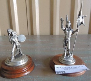 lot 57 image: Pollard Male Indian with spear 4x2 and Indian playing drum 102565 4x2