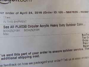 lot 67 image: PLX030 circular acrylic convex security mirror NIB