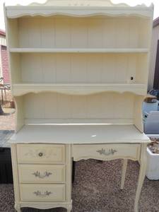 lot 83 image: Lea bedroom furniture - Desk 2 pieces 76 tall x 44 wide and 18 deep