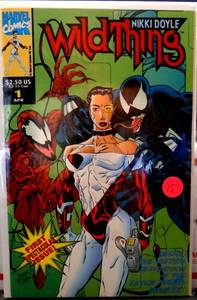 lot 15 image: FIRST EDITION - WILD THING #1 First App NIKKI DOYLE Apr 1993 Marvel Comic Venom Carnage $10