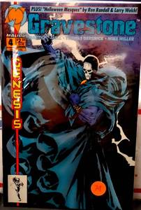 lot 74 image: Malibu Comics October 1993 Gravetsone #4 Genesis (Comic Book Gravestone)