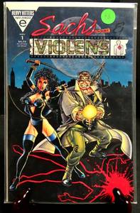 lot 88 image: FIRST EDITION - HEAVY HITTERS SACHS AND VIOLENS # 1 COMIC BOOK VFNM $10