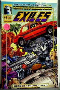 lot 187 image: Exiles #3 (Oct 1993, Malibu) Rune Cover H Flip-Book 48 Page Special - Gerber $7