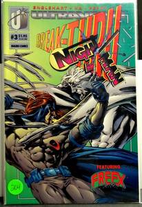 lot 204 image: The Night Man #3 Break-Thru Freex 1993 Ultraverse Malibu Comics VFNM