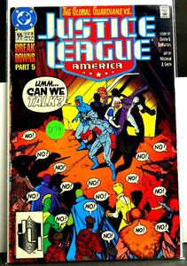 lot 279 image: Justice League America #55 (Oct 1991, DC) Giffen, DeMatteis, Chris Wozniak