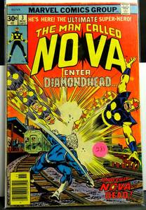 lot 281 image: VINTAGE (44 YO) MARVEL COMICS GROUP - THE MAN CALLED NOVA #3 - NOVEMBER 1976  FIRST APPEARANCE OF DIAMONHEAD