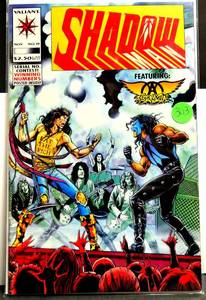lot 303 image: RARE 1992 Shadow Man #19 Featuring AEROSMITH Valiant Comics - $12