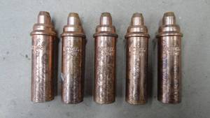 lot 199 image: Lot of 5 Victor, Bulldog HC 1100C Series Scrap Cutting Tips, 0330-0504 6-HDN