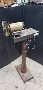 lot 78 image: Shop Made Electric Grinder w Wire Brush Attachment