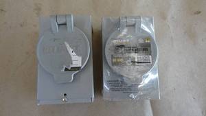 lot 159 image: Lot of 2 Reliance 30 Amp Power Inlet Boxes (For Generator Cords)