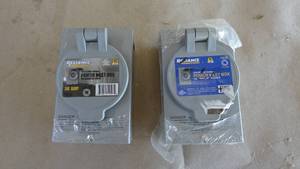 lot 158 image: Lot of 2 Reliance 30 Amp Power Inlet Boxes (For Generator Cords)