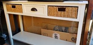 lot 29 image: Zhangzhou Horizon Table with Wicker Basket Drawers