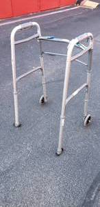 lot 51 image: ProBasics 2 Button Folding Walker with 5 Wheels, Item# WKAAW2B
