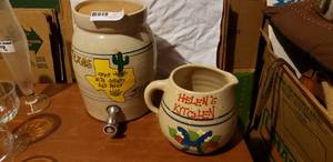 lot 81 image: Marshall Pottery Tea Decanter with Spout and Pitcher