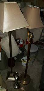 lot 80 image: Assorted Lamps 2 Floor Lamps and 1 Table Lamp