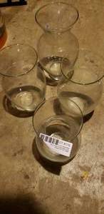 lot 115 image: Clear Glass Vases (4 Total ranging from 8 to 12 Approx.)