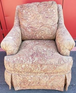 lot 13 image: Upholstered Rocking Armchair